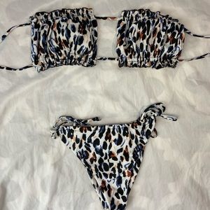 Trendy Colorful Cheetah Print Bikini